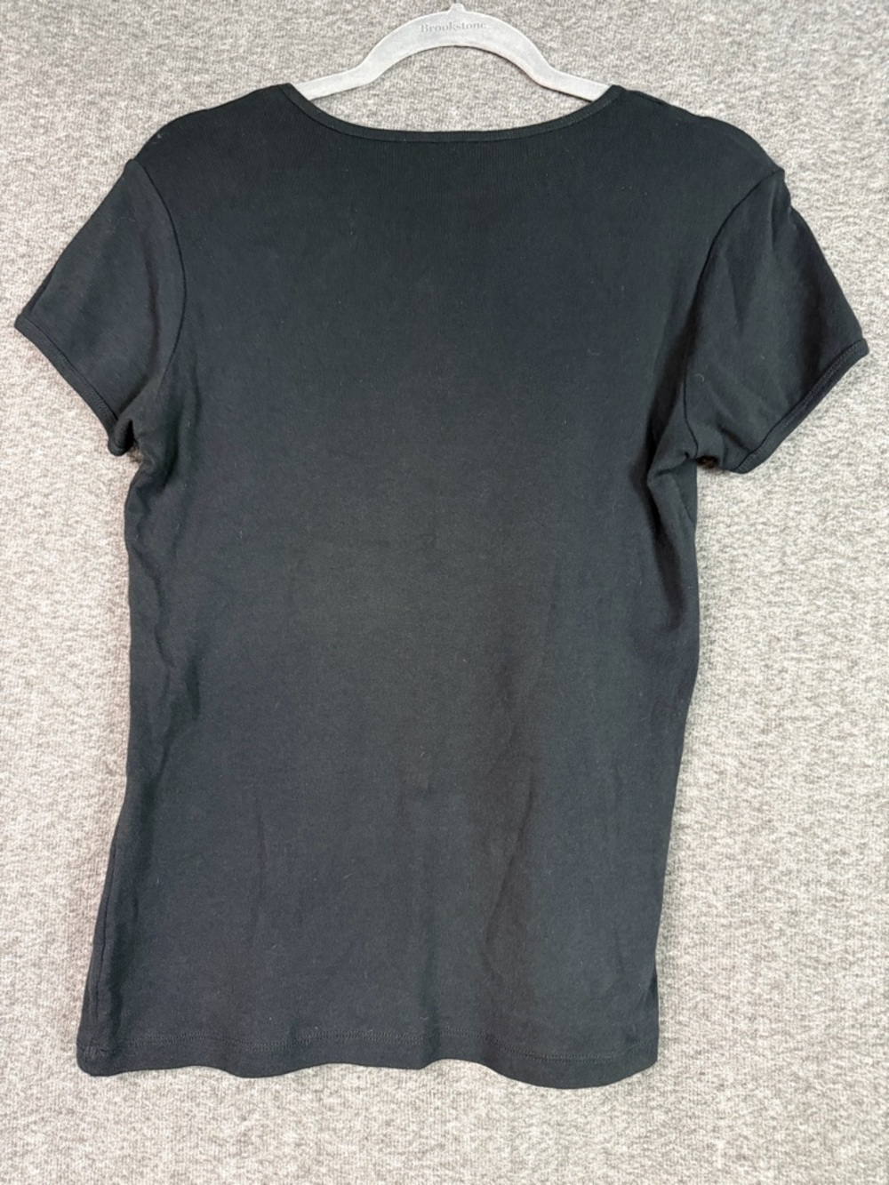 Bella Canvas Black Tee Rhinestone Logo Fitted T-Shirt Size L NWOT - Picture 2 of 7